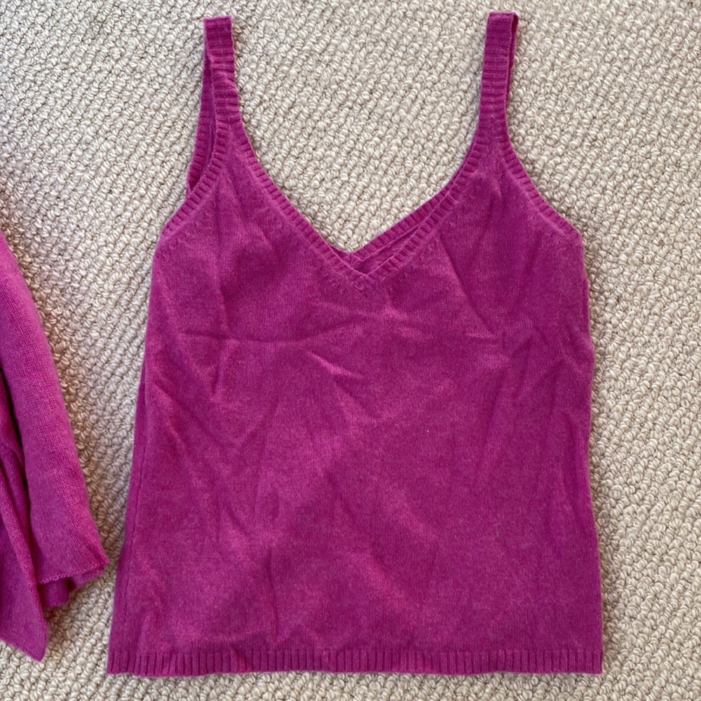 Pink Fuchsia Cashmere Tank